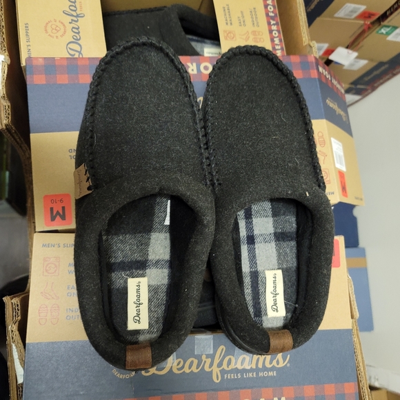 mens dearfoam memory foam slippers